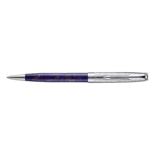 PARKER Balpen Sonnet SE ATLAS Blue Silver M zwart