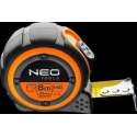 NEO rolmaat 8 mtr, magnetisch nylon gecoat 25mm band breedte