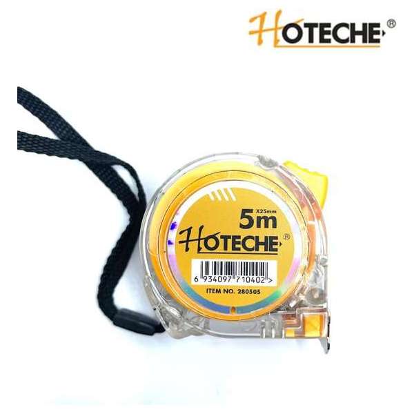 HOTECHE Rolmaat 5m - Rolbandmaat - Meetlint - Met clip - 5m/16,4ft