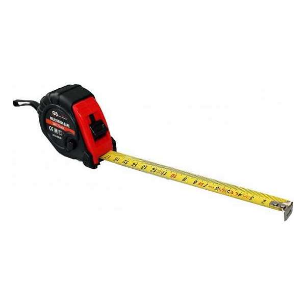 Heavy duty rolbandmaat 3 meter x 16mm - metrische rolband / rolmeter / rolmaat - 100% geijkt