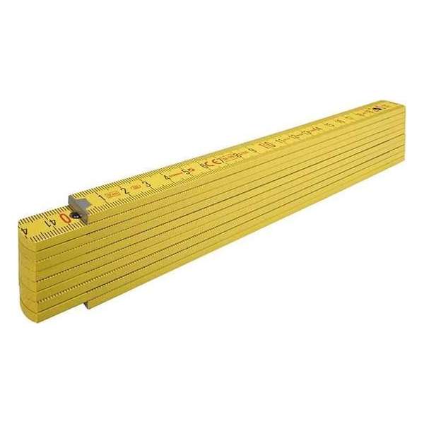 Stabila 14556 Duimstok - hout - geel - 2m