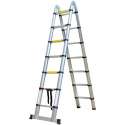 Telescopische ladder - 15 treeds - Werkhoogte 5.60m