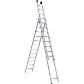 Eurostairs Reform ladder driedelig uitgebogen 3x8 sporten