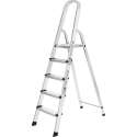 Huishoudtrap Keukentrap - 5 Treden - Huishoudladder Inklapbaar - Trapladder Opvouwbaar - Anti-Slip