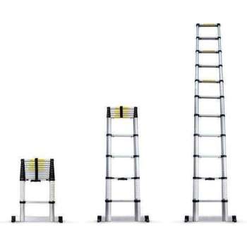 Telescopische Ladder 2.6 Meter - Met stabilisatiebalk - Aluminium