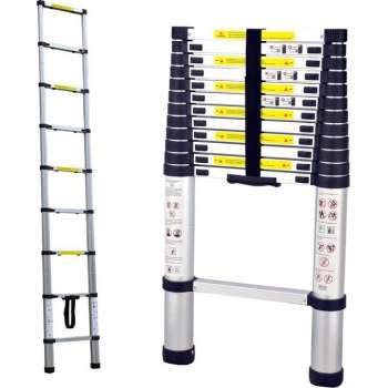 Telescopische ladder - 13 treeds - 3.80m