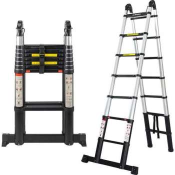 ALDORR Professional - Telescopische Vouwladder 4,40 meter - Soft Close - Levenslang garantie