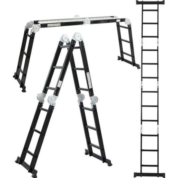 ALDORR Professional - Vouwladder 4 x 3 treden met platform - Aluminium - 3,50 meter