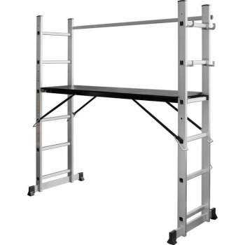 ALDORR Home - 2x6 Multifunctionele Kamersteiger - Ladder - Werkhoogte 3,20 meter