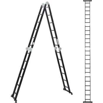 ALDORR Professional - Vouwladder 4 x 6 treden zonder platform - Aluminium - 6,90 meter