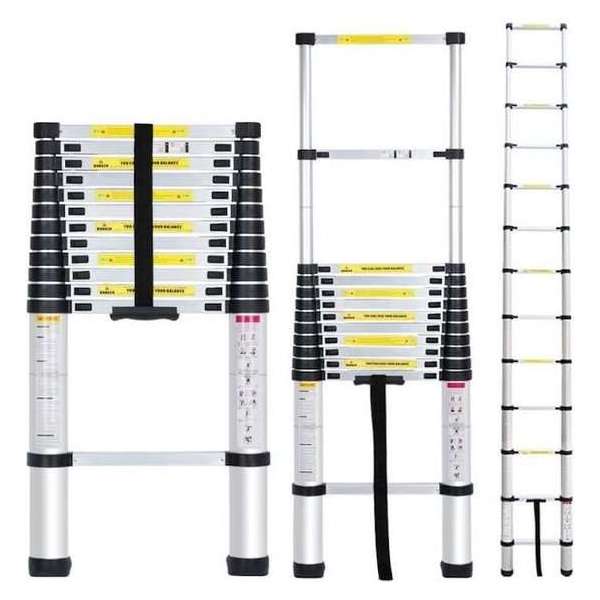 Telescopische Ladder - 13 treeds - Uitklapbaar - Werkhoogte 3.80m