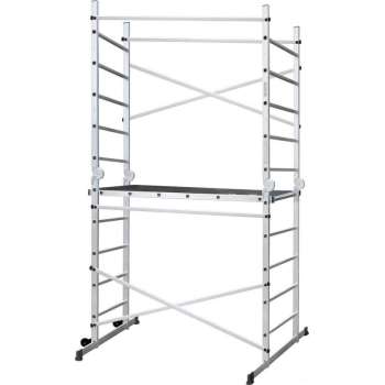 ALDORR Home - 2x10 Multifunctionele Kamersteiger - Ladder - Werkhoogte 3,80 meter