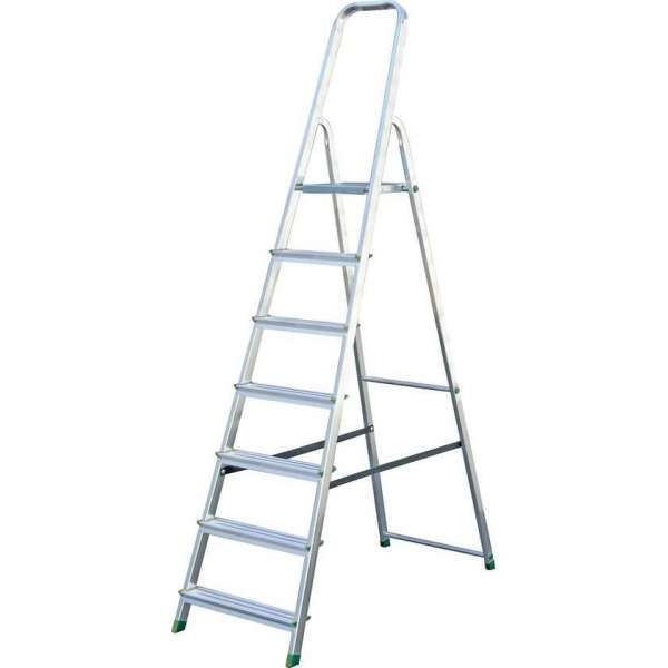 HUISHOUDTRAP 8 TREDEN - ALUMINIUM HOME & PROFESSIONELE TRAPLADDER