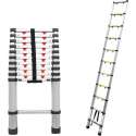 Telescopische ladder - 11 treeds - Werkhoogte 3.20m - Aluminium