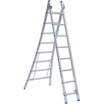 Eurostairs Reform ladder dubbel uitgebogen 2x6 sporten