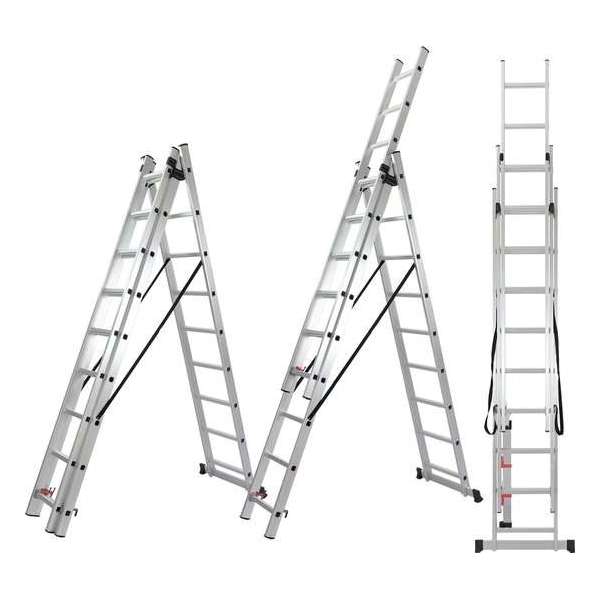 ALDORR Home 3-delige Reformladder 3x9 - Hoogte 5,90 meter