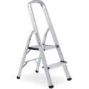 relaxdays huishoudtrap - aluminium - trapladder - keukentrap - ladder - inklapbaar 2 tredes