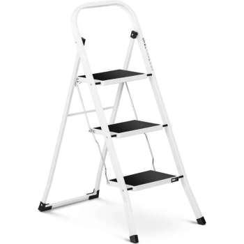 MSW Trapladder - 3 treden - staal - hoogte 70.5 cm