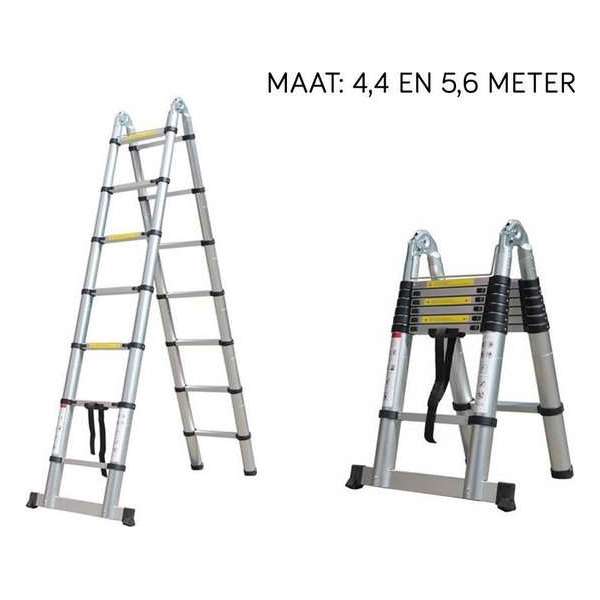 Herzberg Telescopische Ladder Dubbel 4,40 Meter