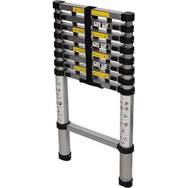 Silverline Telescopische ladder - 9 treeds - Werkhoogte 2.60m -