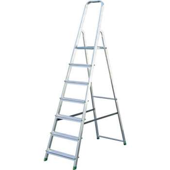 HUISHOUDTRAP 7 TREDEN - ALUMINIUM HOME & PROFESIONELE TRAPLADDER