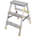 DRABEST Dubbelzijdige Trapladder - 2x3 sporten - Aluminium