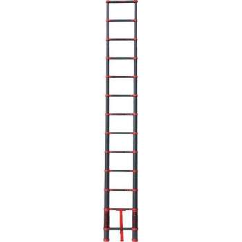 AL Telescopische Ladder Breed step Aluminium Breed step 4,7 meter Red Black