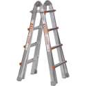 Waku Ladders Telescoopladder vouwladder - 4x4 treden - Werkhoogte 4.20m