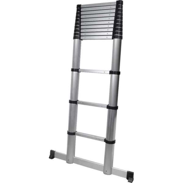 Telescopische ladder 13 treeds - Maximale hoogte 3.80m - Aluminium