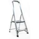 hjh OFFICE Solid I | vouwladder - 2 tredes - Klaptrap - Aluminium - Aluminium