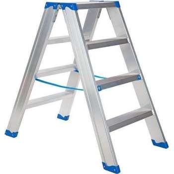 Industriële aluminium trapladder dubbel - Sparta Duo 2 x 4 treden