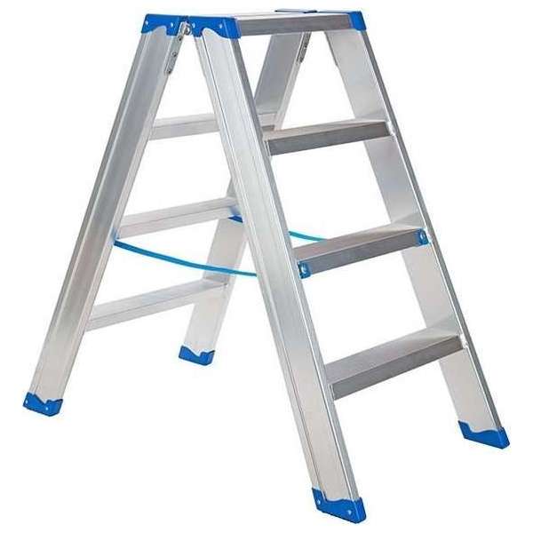 Industriële aluminium trapladder dubbel - Sparta Duo 2 x 4 treden