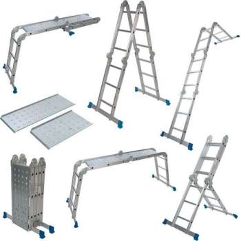 Silverline Multifunctionele Ladder Met Platform 3,6 Meter - 12 Sporten