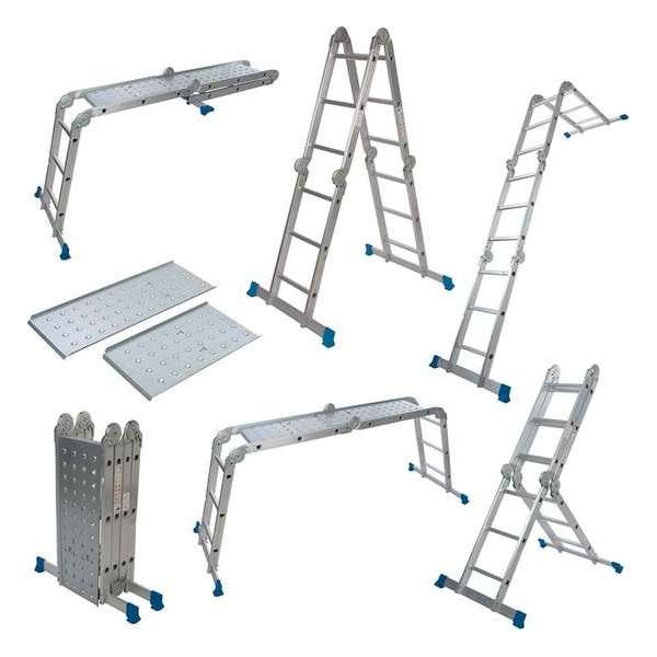 Silverline Multifunctionele Ladder Met Platform 3,6 Meter - 12 Sporten