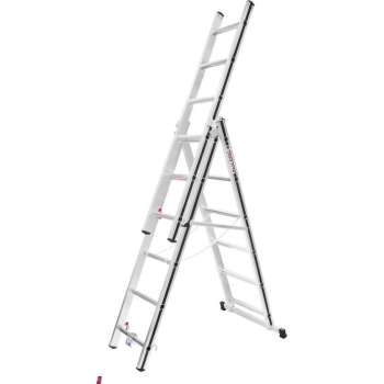 Alu Pro Reformladder driedelig 3x8