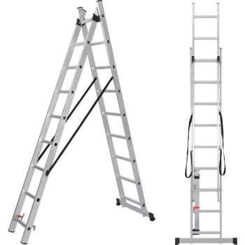 ALDORR Home 2-delige Reformladder 2x9 - Hoogte 4,20 meter