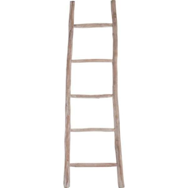 J-Line Ladder 5Delig Hout White Wash