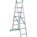 Aluminium opsteek- of uitzetladder professional 2 x 7 treden 197 x 40 cm  EN131 tot 150 kg