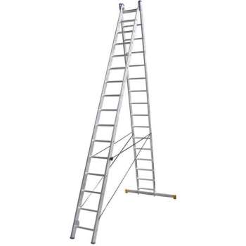 Alumexx Reformladder 2x16 sporten - Inclusief stabiliteitsbalk - Werkhoogte 8.37m