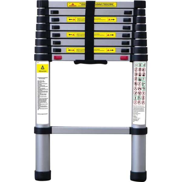 Diggers telescopische ladder, 2,6m , 9 treden