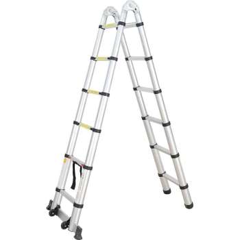 Diggers telescopische ladder, 3,8m , 2x6 treden