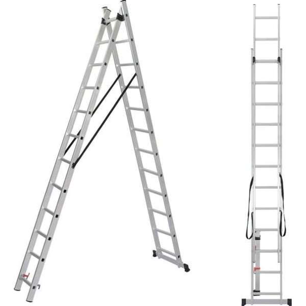 ALDORR Home 2-delige Reformladder 2x12 - Hoogte 5,90 meter