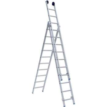 Eurostairs Reform ladder driedelig recht 3x9 sporten