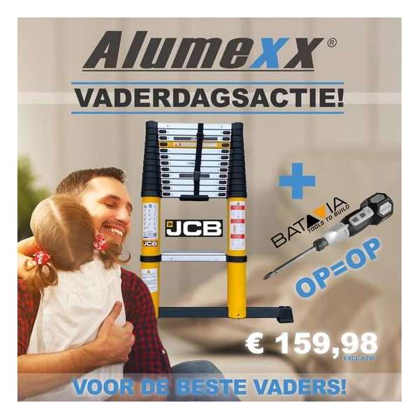 Vaderdag actie: JCB ladder met Batavia schroevendraaier -  treden