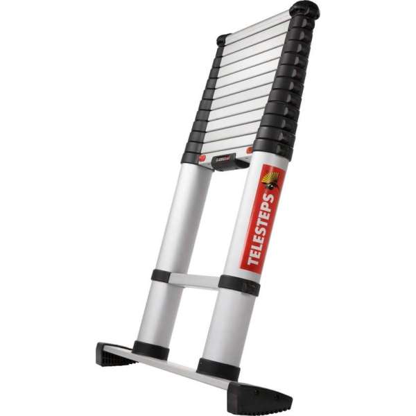 Telesteps 60238-601 Telescoopladder Classico Line 3.8m met stabilisatie balk - Aluminium - max. werkhoogte 4.60 m.