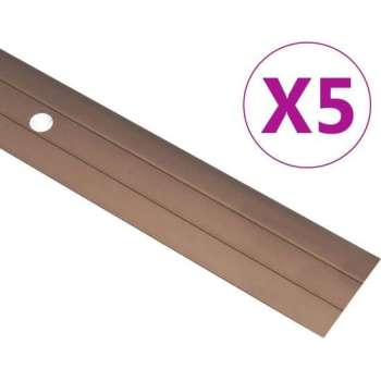 vidaXL Vloerprofielen 5 st 100 cm aluminium bruin