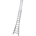 Maxall Opsteekladder dubbel uitgebogen 2x16 sporten + toprollen