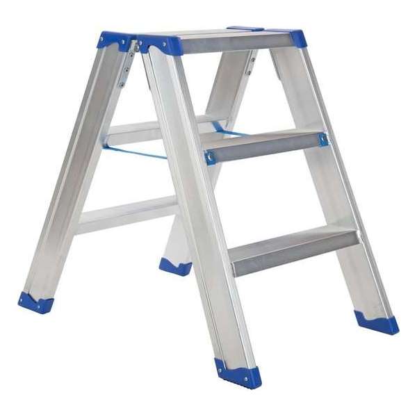 Industriële trapladder dubbel - Sparta dua 2 x 3 treden