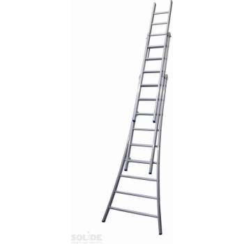 Ladder Type D gecoat driedelig uitgebogen 3x9 sporten