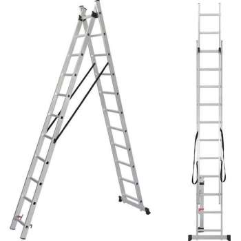 ALDORR Home 2-delige Reformladder 2x11 - Hoogte 5,30 meter